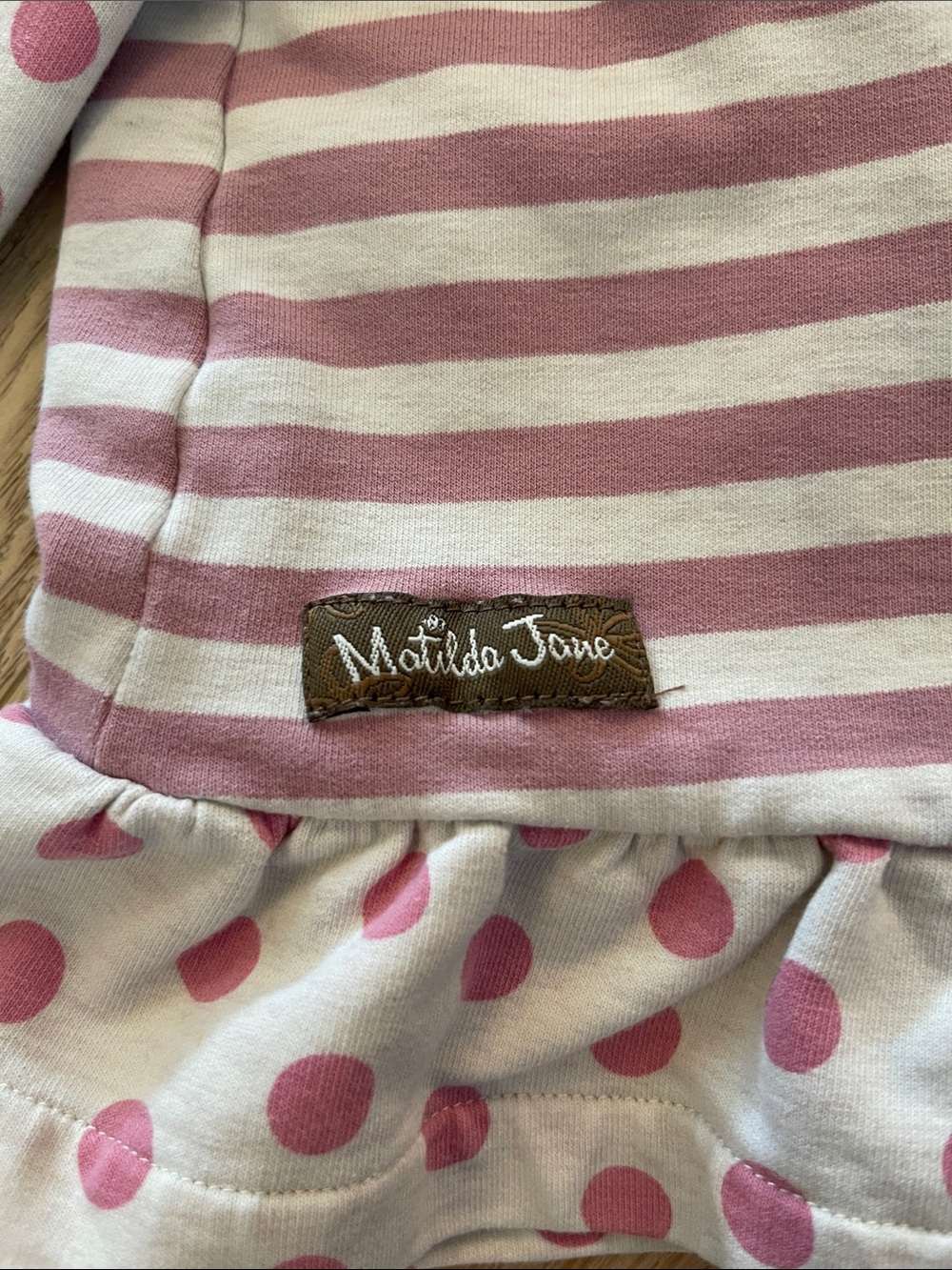 Matilda Jane Polka Dot & Stripe Hooded Jacket Size 18-24 months - Picture 4 of 4